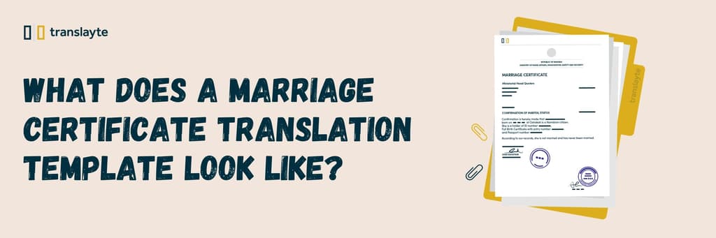 Marriage certificate translation