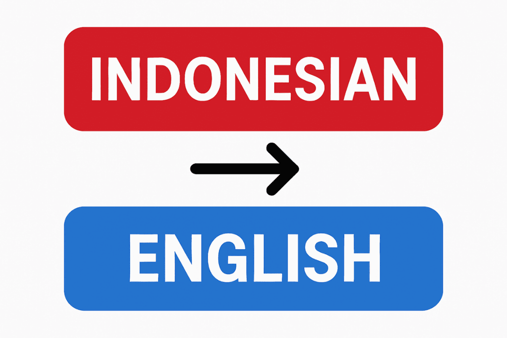 Indonesia to English translation