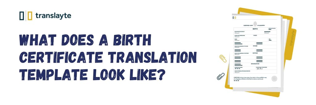 Birth certificate translation