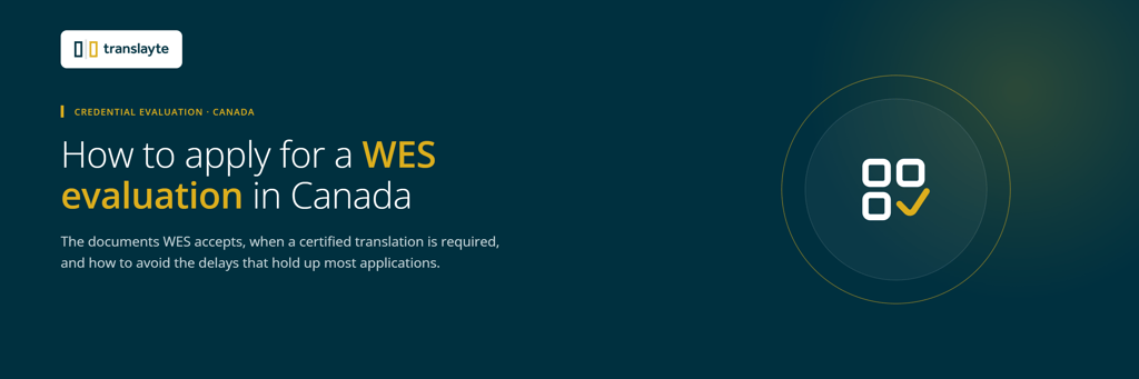 apply for wes evaluation in canada