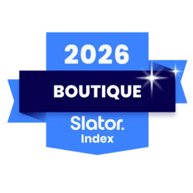 Distintivo do Slator 2026 Language Service Provider Index — categoria Boutique