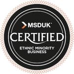 Logótipo de empresa de minorias certificada pela MSDUK